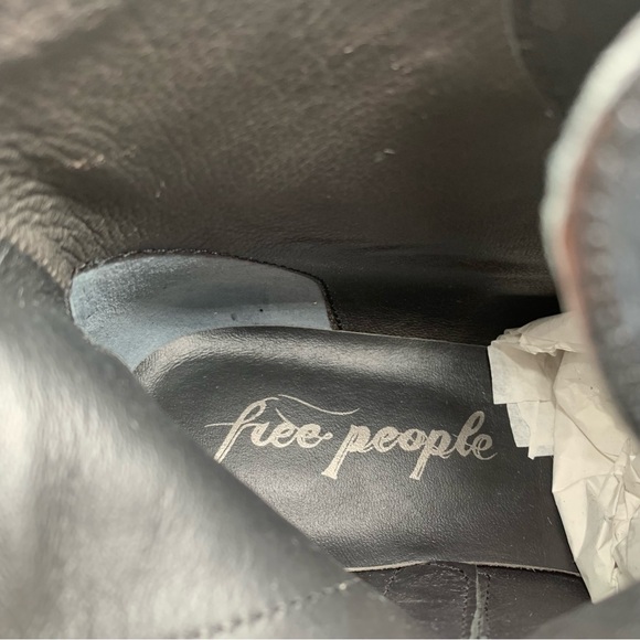 NIB Free People Isla Moto Boot Women's size 9 ankle combat buckle platform black - Picture 10 of 12